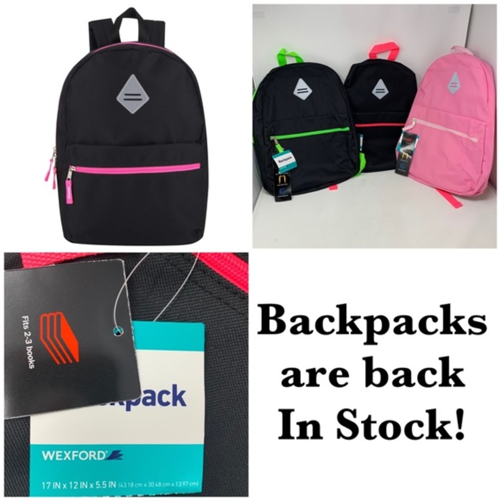 Neon Pink/Black Wexford Backpack!
